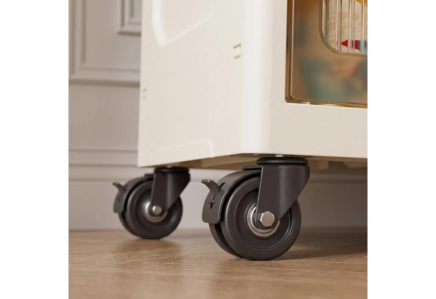 GarveeMore Klappdeckelschrank Faltbar Milchweiß Tee-Tür - Bild 3
