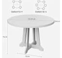 GarveeMore Runder Esstisch 119 cm Holz Sockel Bild 1
