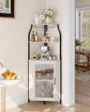 GarveeMore Eckschrank Industrial Grau mit LED & Steckdose Bild 2