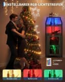 GarveeMore Eckschrank Industrial Grau mit LED & Steckdose Bild 5