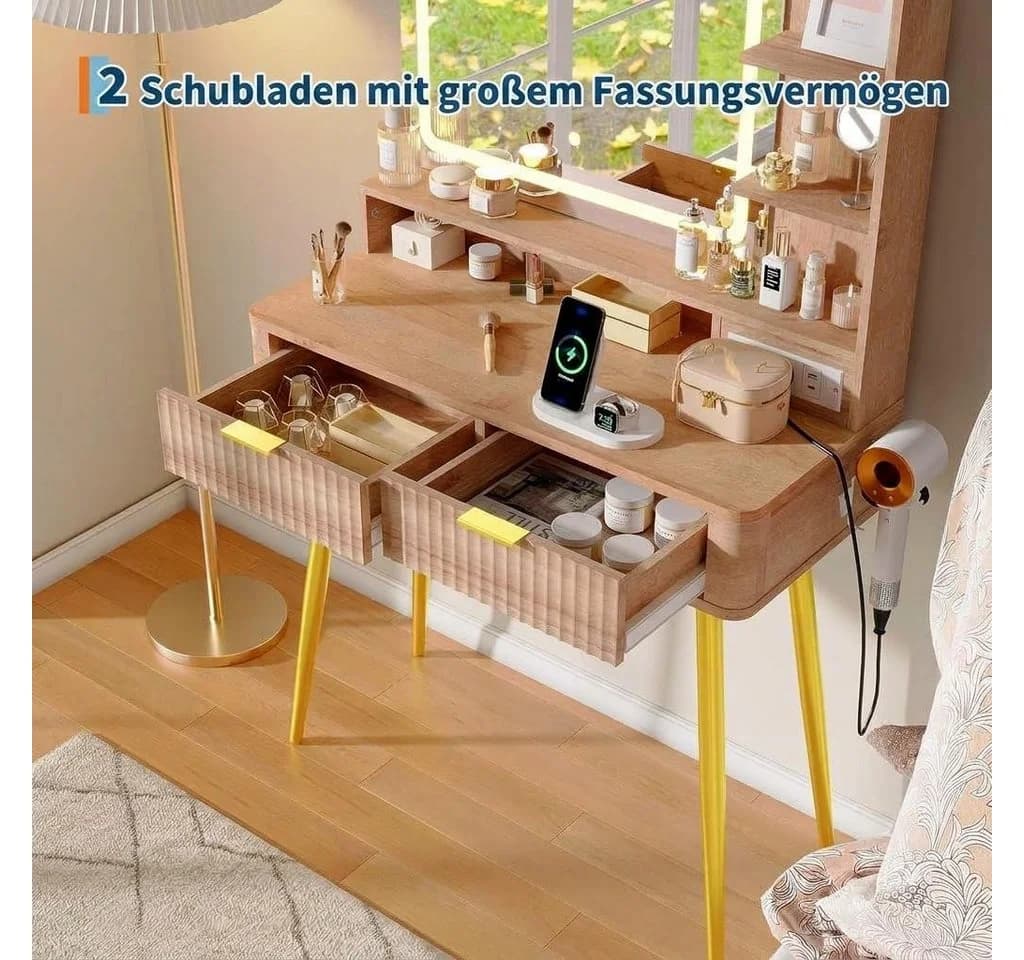 GarveeMore Schminktisch Beleuchtet mit Spiegel und LED - Bild 4