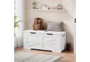 GarveeMore Aufbewahrungsbox 100cm Holz-Sitzbank Weiß Bild 2
