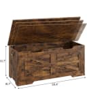 GarveeMore Aufbewahrungsbox 100cm Holz-Sitzbank Braun Bild 1