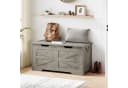 GarveeMore Sitzbank Aufbewahrungsbox Holz 100cm mit Sicherheits-Scharnier Bild 2