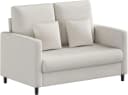 GarveeMore 2-Sitzer Sofa Mid-Century Stil Beige Massivholz Bild 2