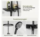 GarveeMore Duschset mit XXL-Regenduschkopf 25cm & Handbrause Schwarz Bild 5