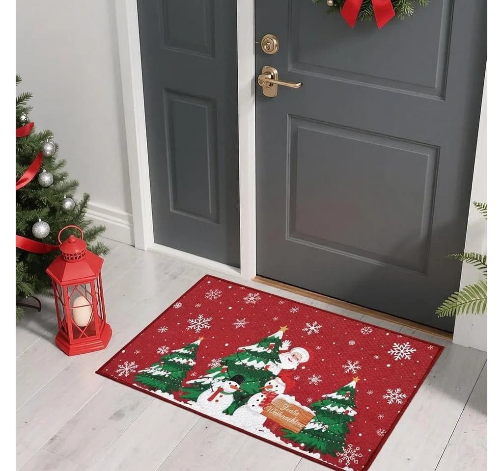 GarveeMore Weihnachtsmann Türmatte Rutschfest Waschbar - Bild 4