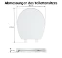 GarveeMore Toilettensitz Rund Weiß Soft-Close Schnell-Release Bild 1