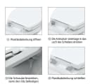 GarveeMore Toilettensitz Rund Weiß Soft-Close Schnell-Release Bild 3