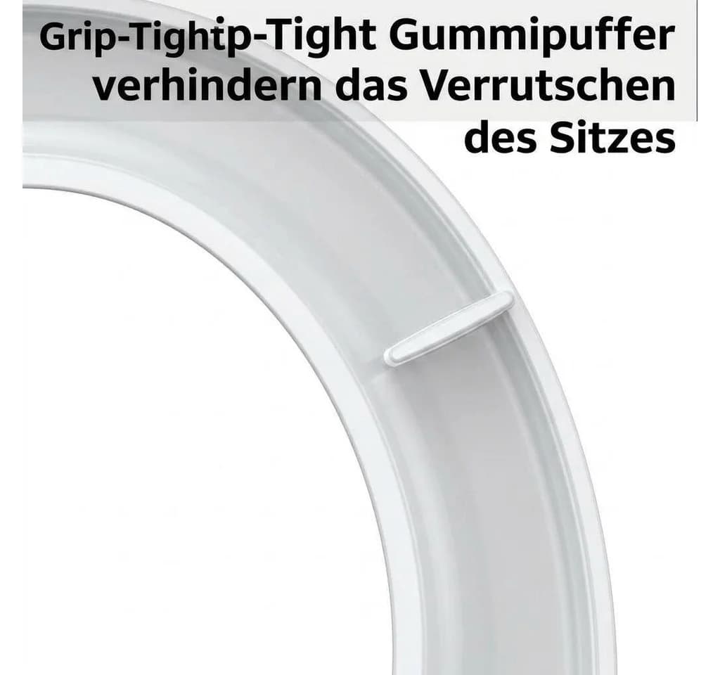 GarveeMore Toilettensitz Rund Weiß Soft-Close Schnell-Release - Bild 5