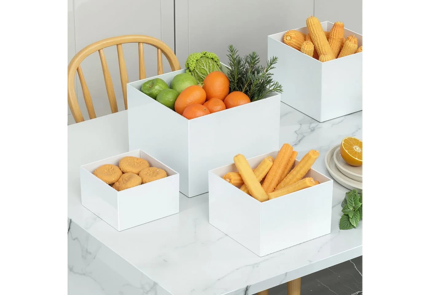 GarveeMore Schuhständer 4 Stück Set Acryl Weiße Box - Bild 5