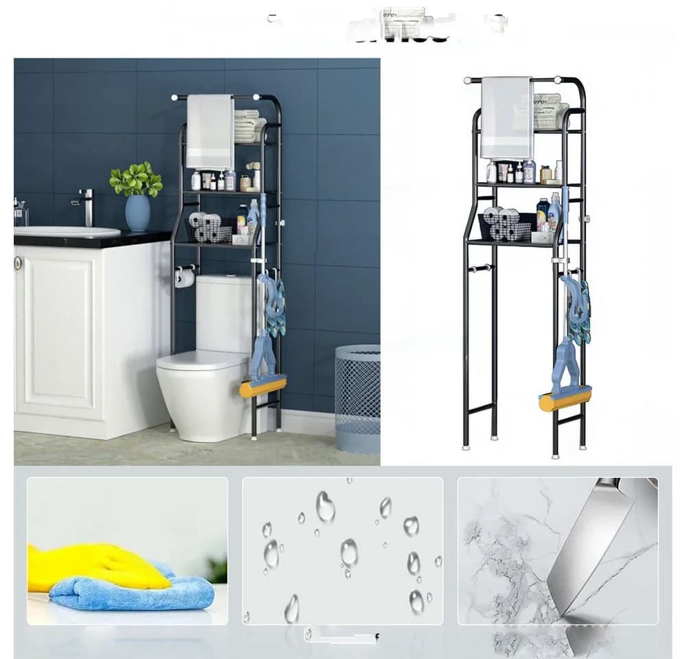 GarveeMore Badregal 3-stufig Weiß Multifunktionsregal Über der Toilette - Bild 4