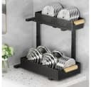 GarveeMore Küchenorganizer 2-stufig Weiß Metall Bild 5
