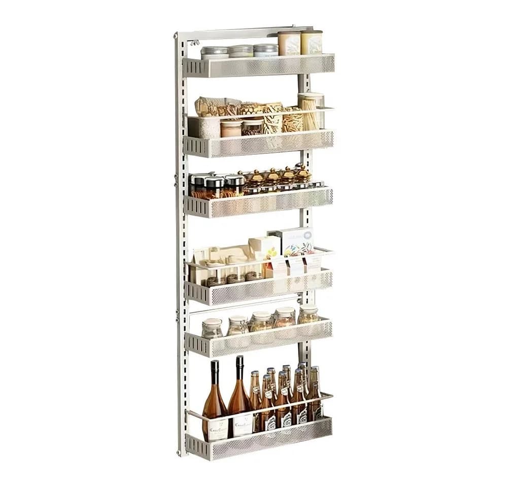 GarveeMore Küchenorganizer-Set 6-Layer Carbon Stahl Tür hängenden Korb Lagerung Regal Wandhalterung - Bild 2