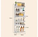 GarveeMore Küchenorganizer-Set 6-Layer Carbon Stahl Tür hängenden Korb Lagerung Regal Wandhalterung Bild 3
