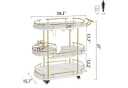 GarveeMore Barwagen 3-stöckig Gold Weinregal Glasregal Bild 1