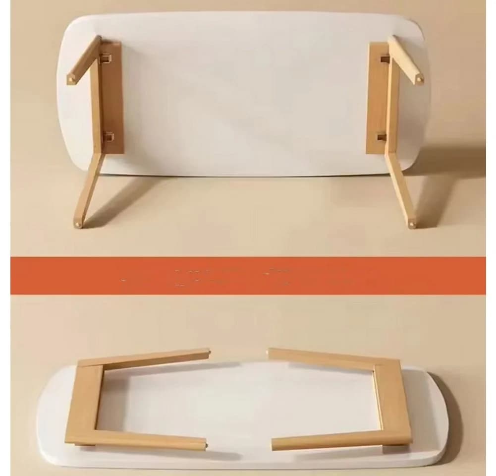 GarveeMore Klappbarer Couchtisch Hölzerner Mini-Schreibtisch - Bild 3