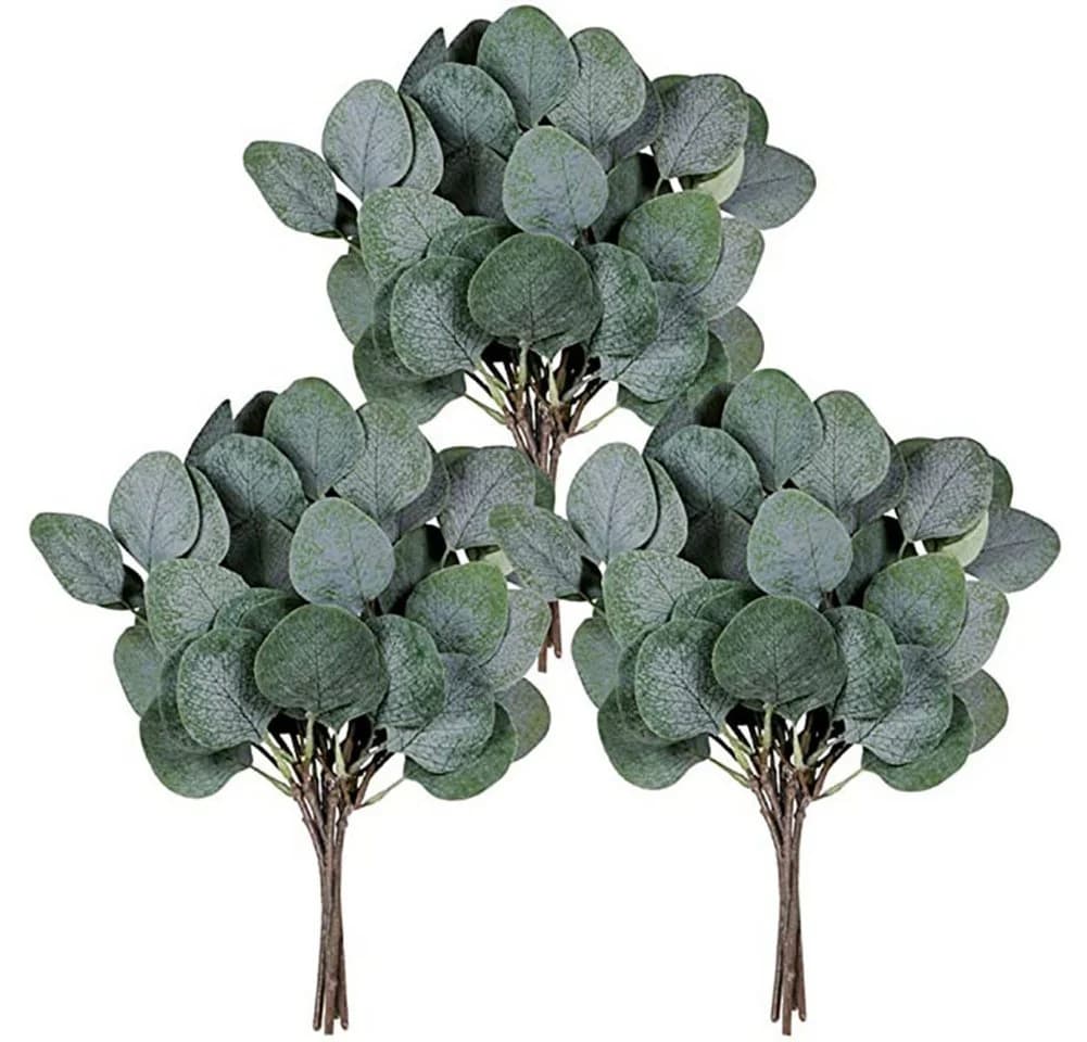 Kunstpflanze Eukalyptusblatt Künstliches Grün 6pcs GarveeMore - Bild 2