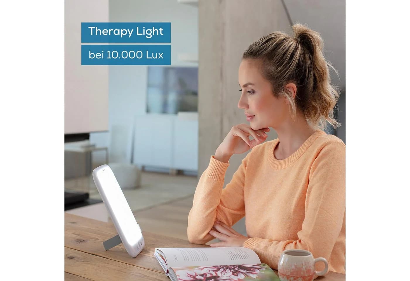 Beurer Tageslichtlampe TL 35 mit Dimmer und Timer, 3 Farbtemperaturen Weiß