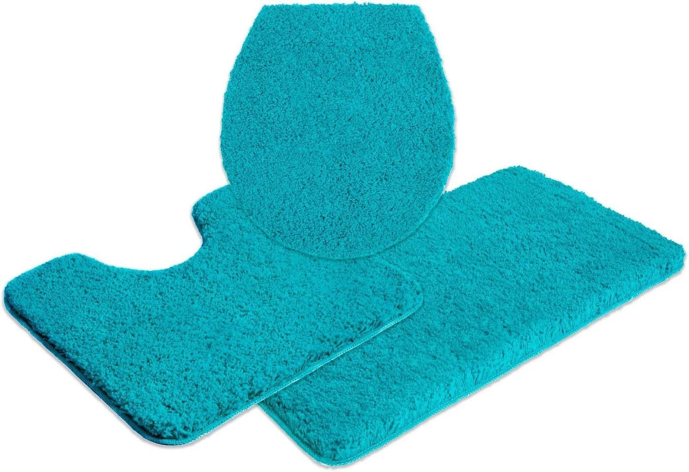 OTTO home Badematte Sanremo 3-tlg. Set Aqua Blau Polyester