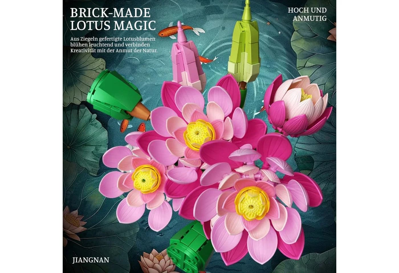 Bundviel Lotus Flowers Building Kit 710 St. Rosa mit Vase - Bild 5