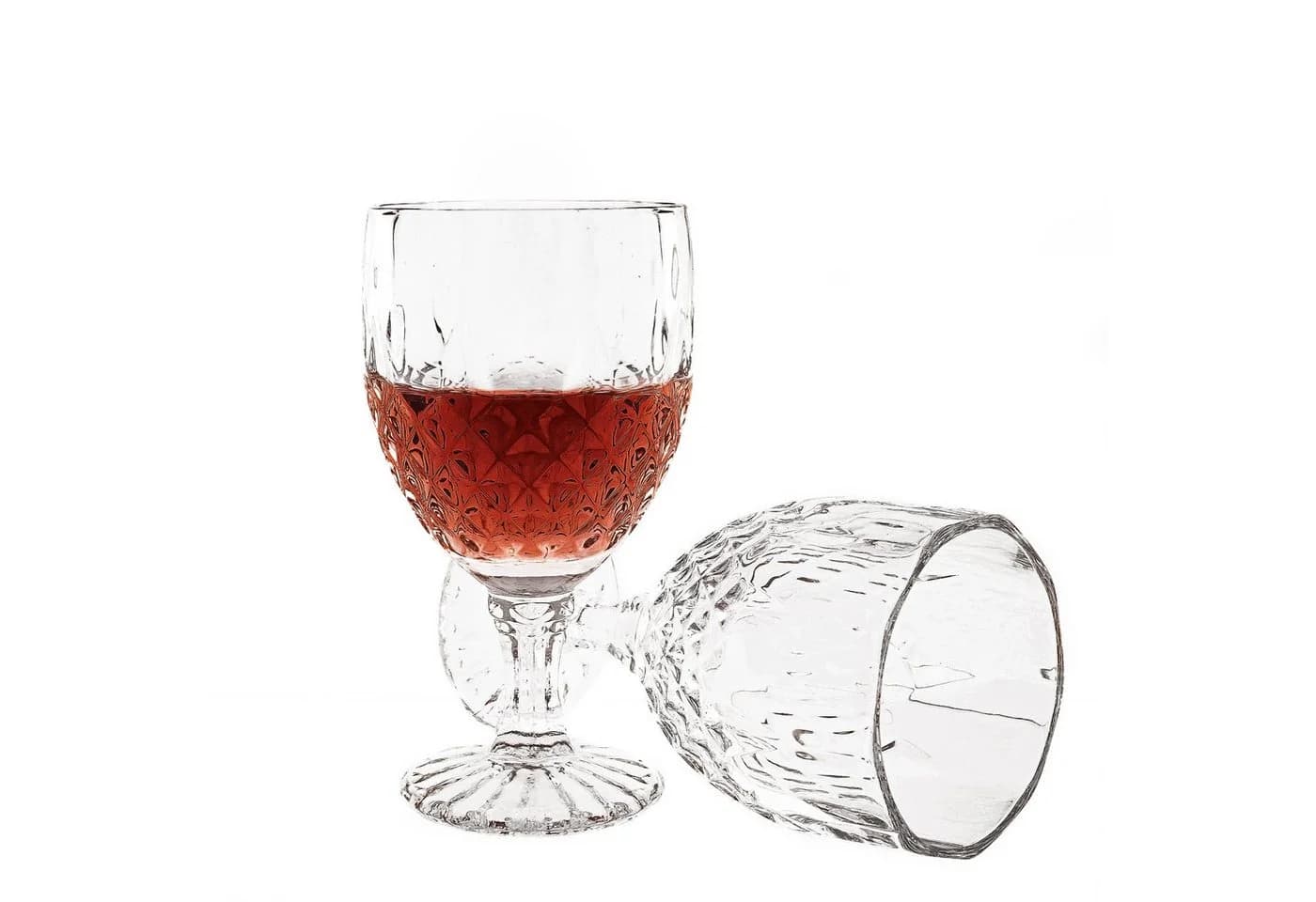 Sunay Glas 6er Set Retro-Look 260ml transparent