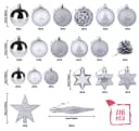 Bundviel Weihnachtskugel Set 101-tlg. Gold/Silber mit Baumspitze Bild 1