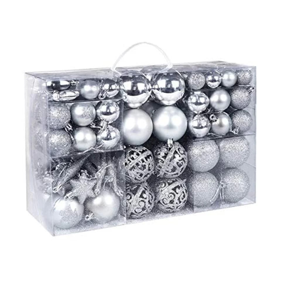 Bundviel Weihnachtskugel Set 101-tlg. Gold/Silber mit Baumspitze - Bild 2