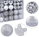 Bundviel Weihnachtskugel Set 101-tlg. Gold/Silber mit Baumspitze Bild 3