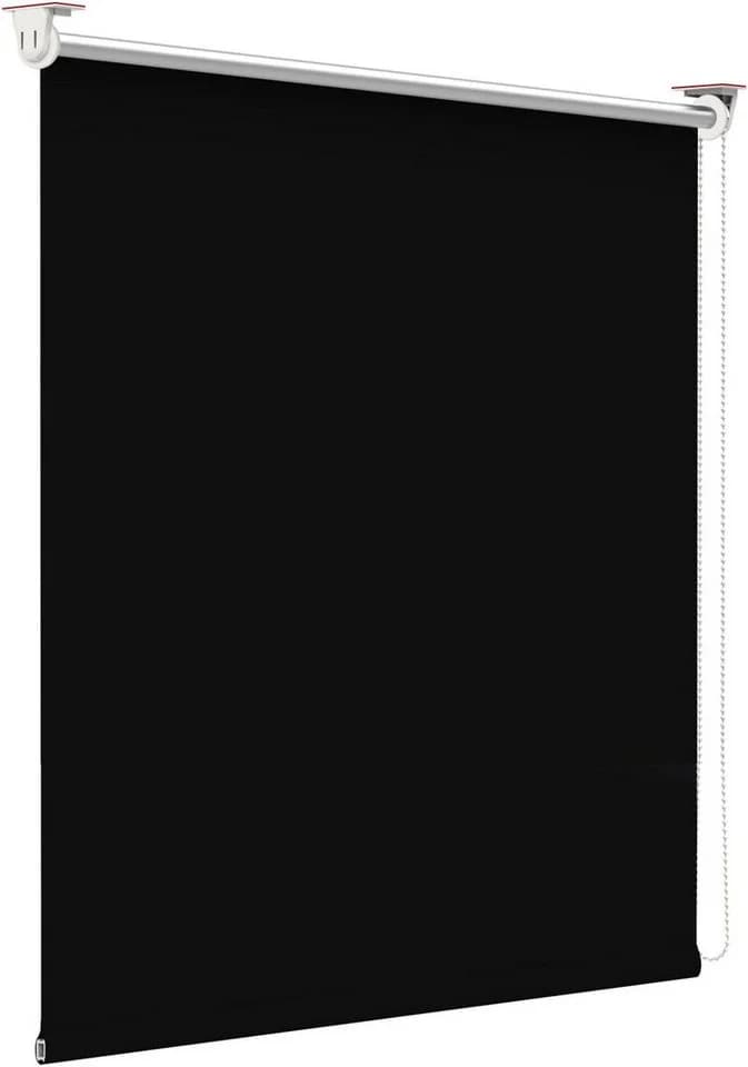 OUBO Verdunklungsrollo Klemmfix Schwarz Seitenzug - Bild 2