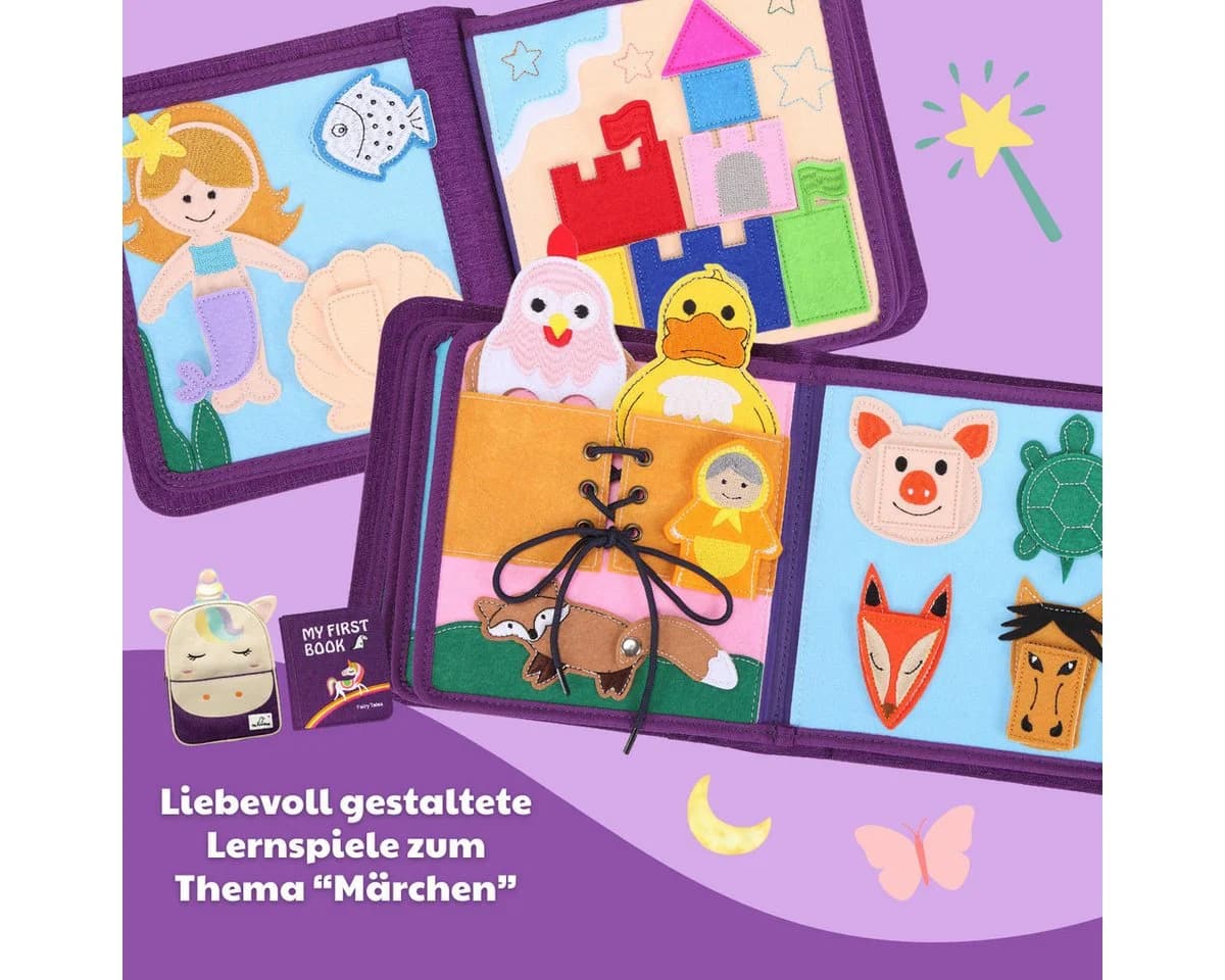 My First Book Montessori Quiet Book Märchenwelt Set mit Rucksack - Bild 5