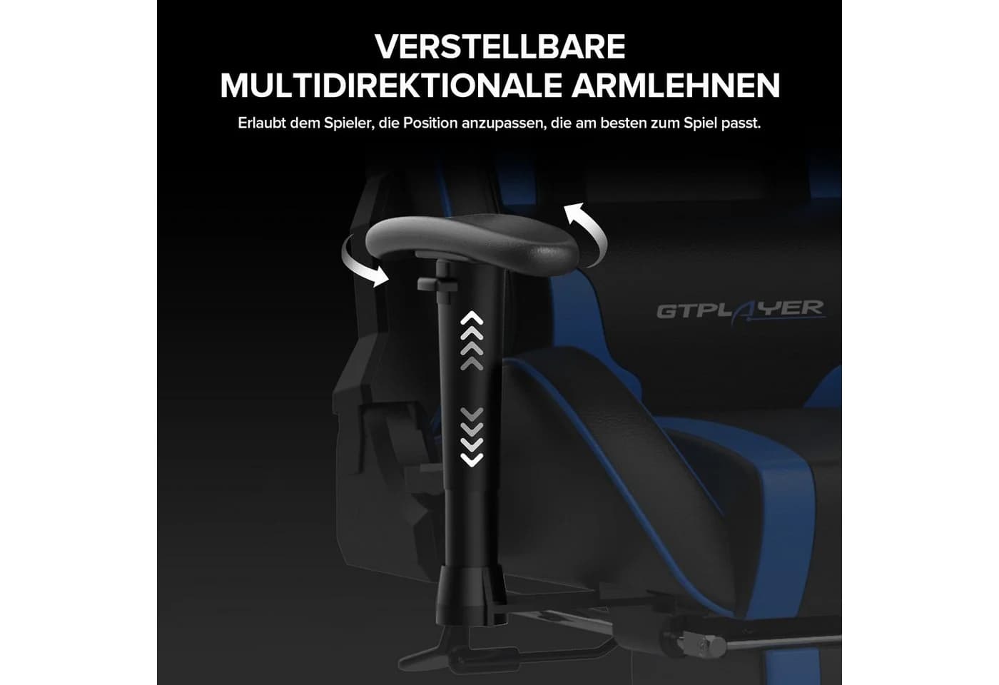 GTPLAYER Gaming-Stuhl SERIE 890 mit Bluetooth-Lautsprecher, blau - Bild 3