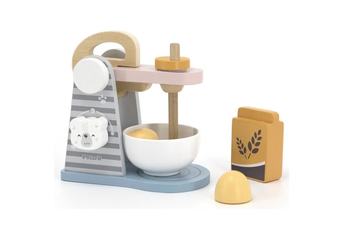 TikTakToo Kinder-Handmixer Mixer-Set Küchenmaschine Standmixer aus Holz - Bild 2