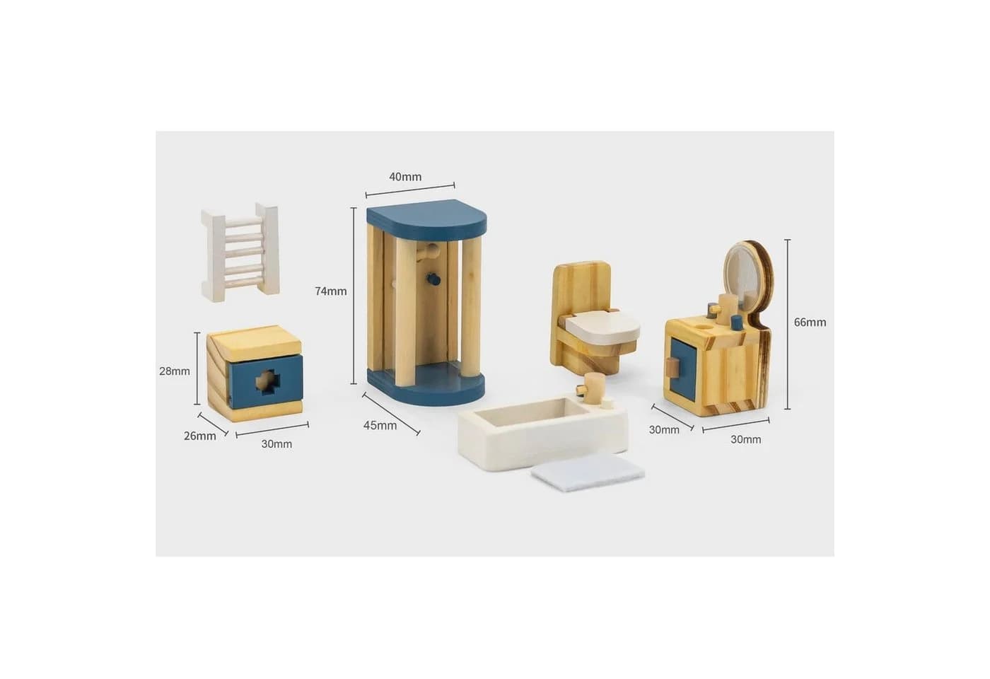TikTakToo Puppenhausmöbel Komplettset 5 Zimmer für Biegepüppchen - Bild 4