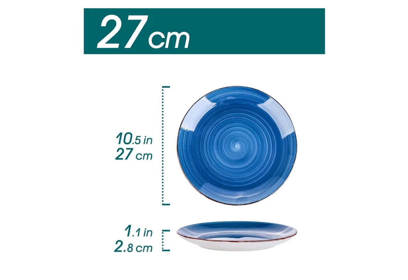 vancasso Speiseteller 4-tlg. Blau Steingut