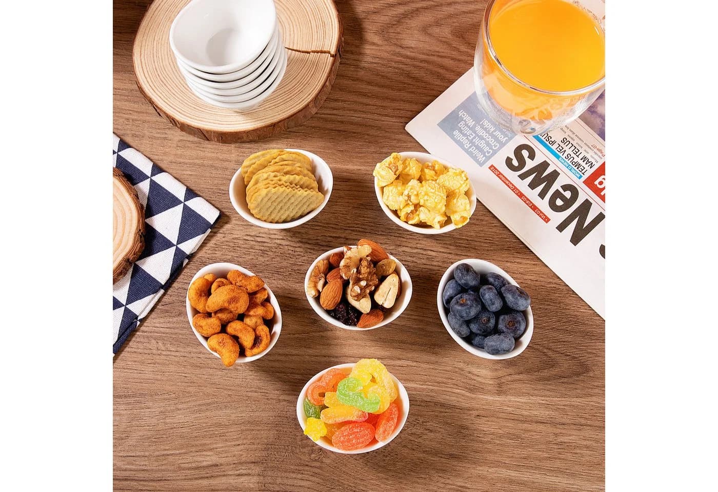 MALACASA Snackschale 12-tlg SUPER MINI Porzellan Set Weiß - Bild 4