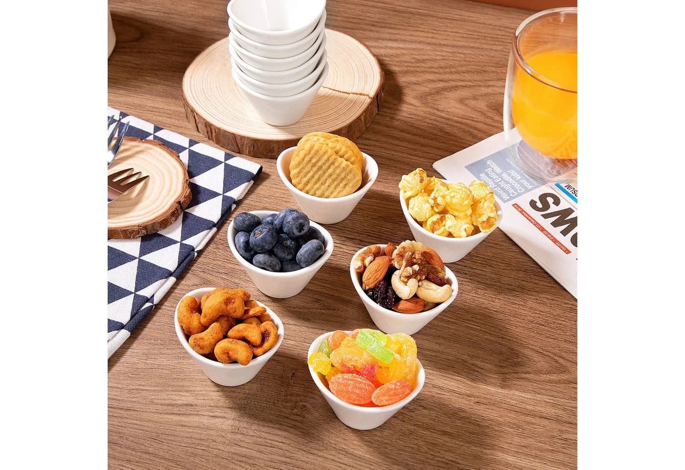 MALACASA Snackschale 12-tlg SUPER MINI Porzellan Set Weiß - Bild 5