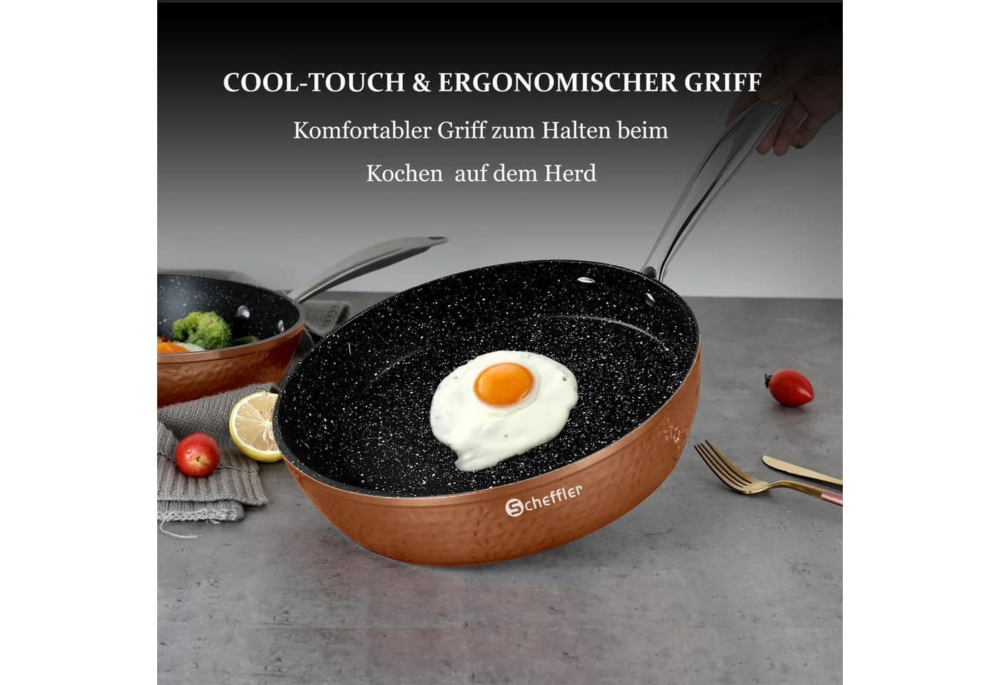 Scheffler Topf-Set 15-tlg. Induktion Aluminium Gold - Bild 3