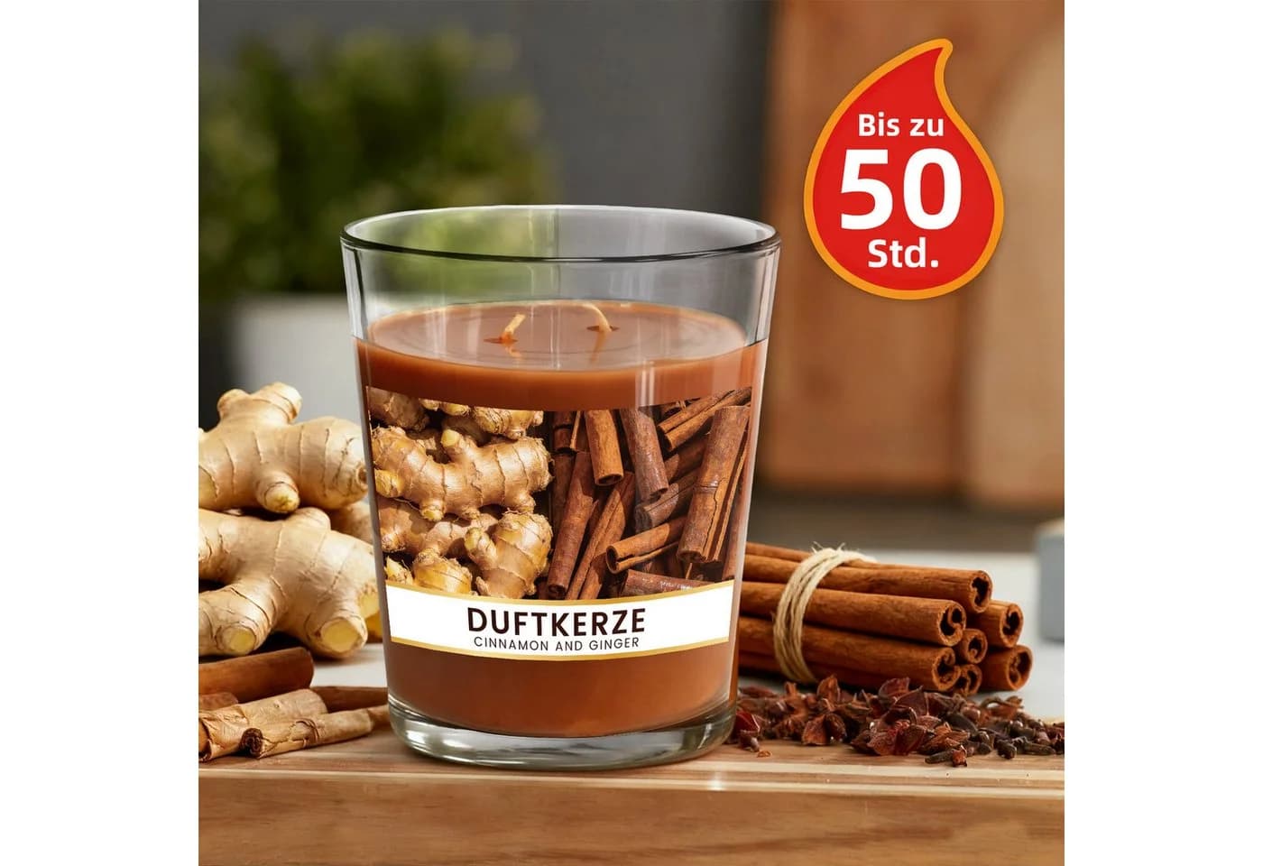 Bundviel Duftkerze Cinnamon & Ginger 6er Pack 550g - Bild 3