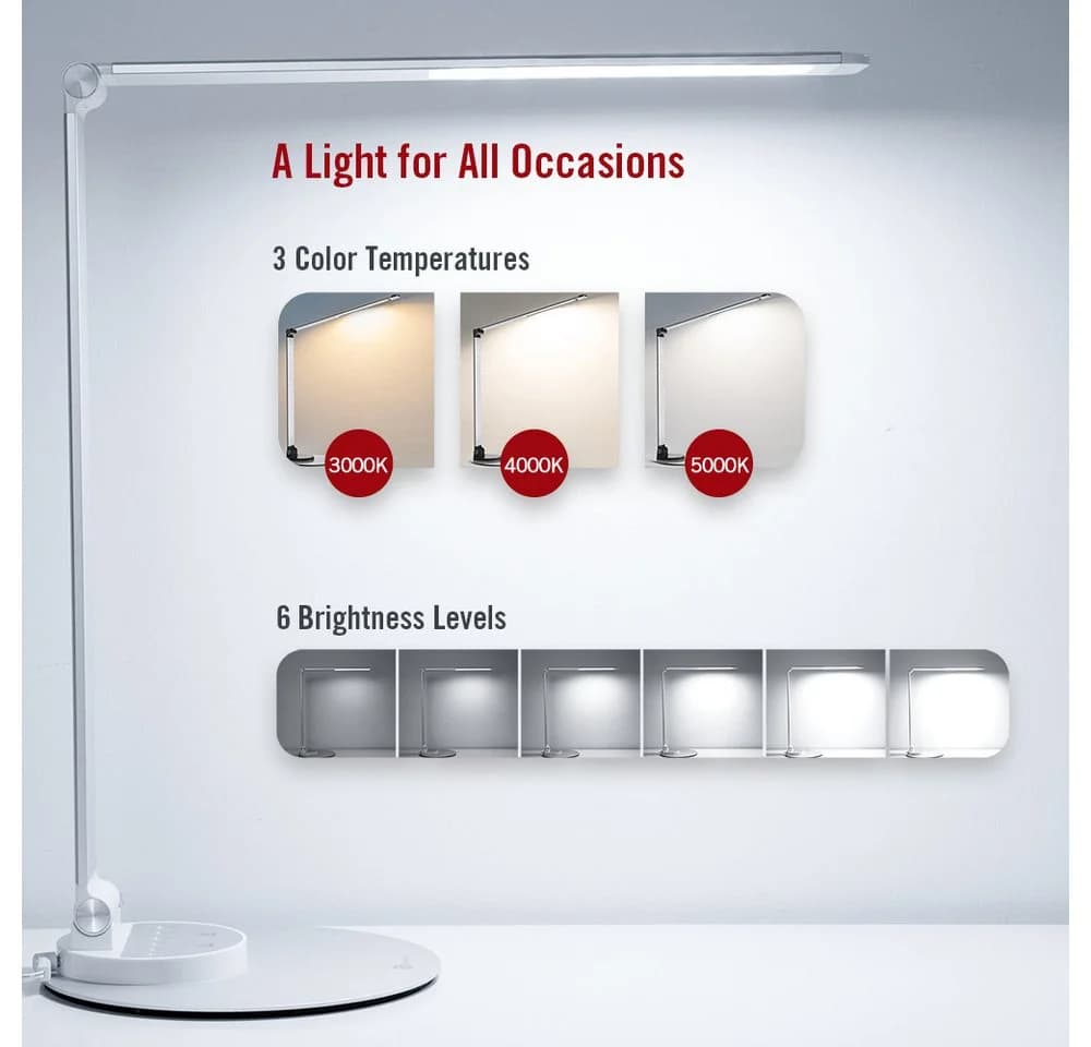 TaoTronics LED Schreibtischlampe TT-DL22 Silber - Bild 3