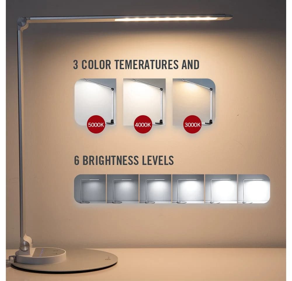 TaoTronics LED Schreibtischlampe TT-DL22 Silber - Bild 4