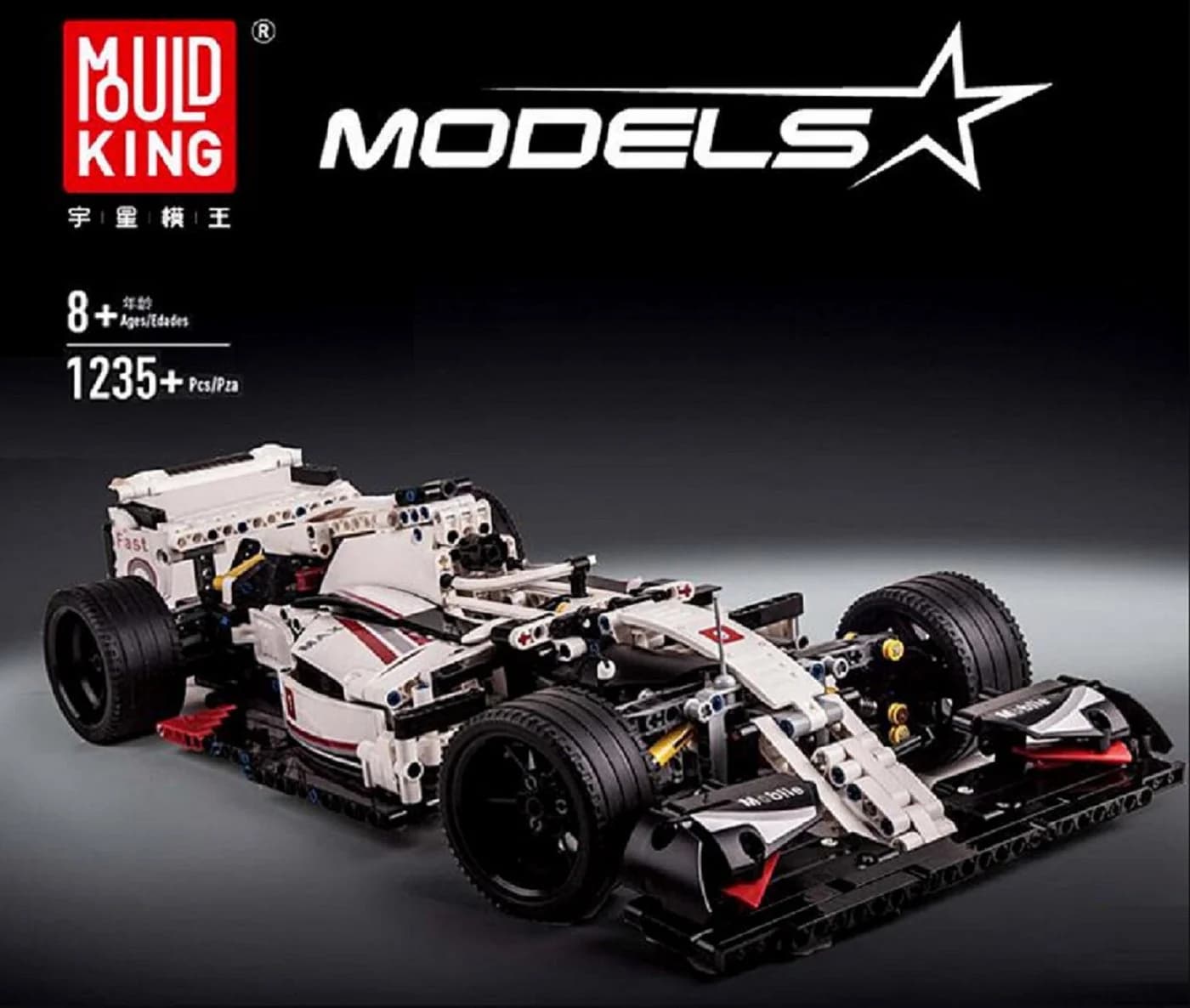 Mould King F1 Rennwagen 13117 1.235 Teile Bauset
