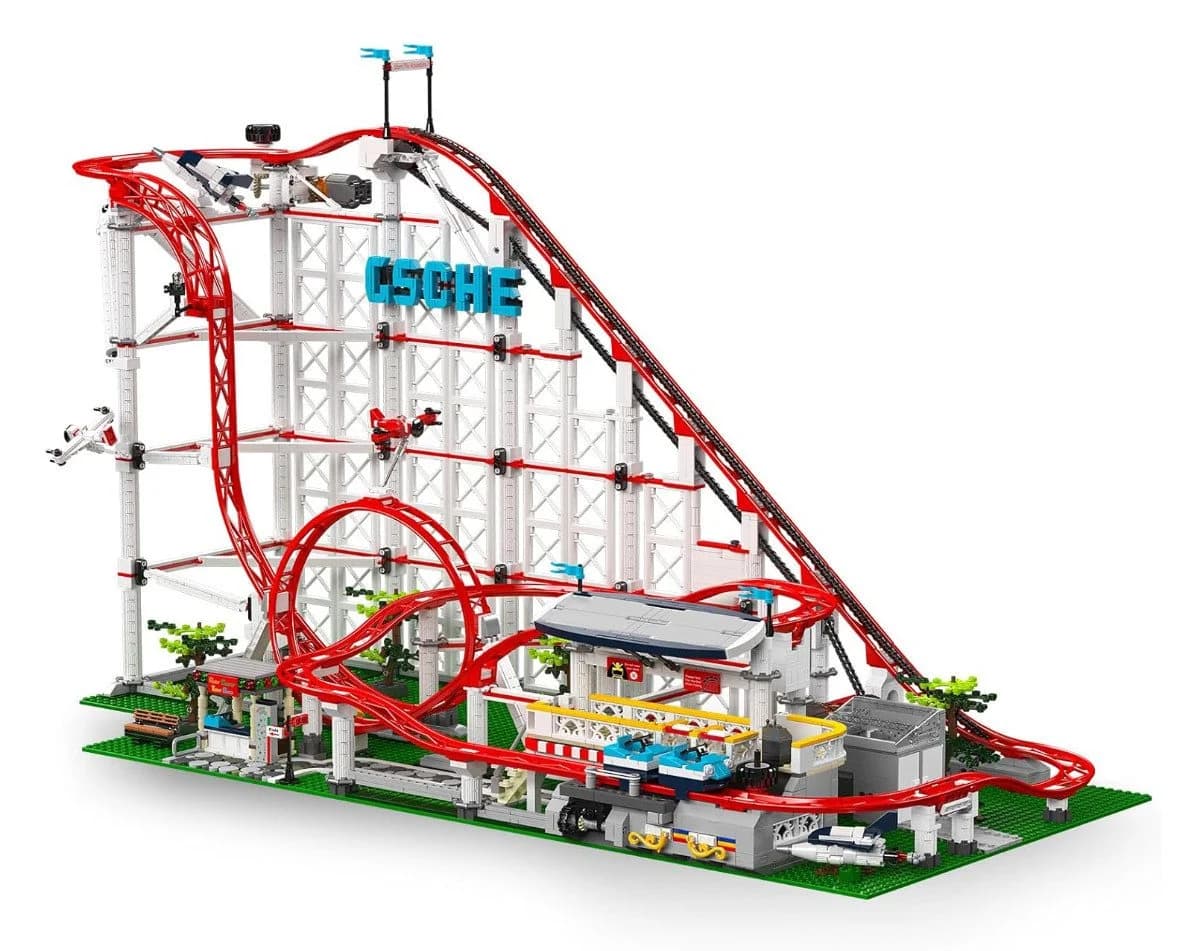 Mould King 11014 Achterbahn mit Looping Klemmbausteine 3646 Teile