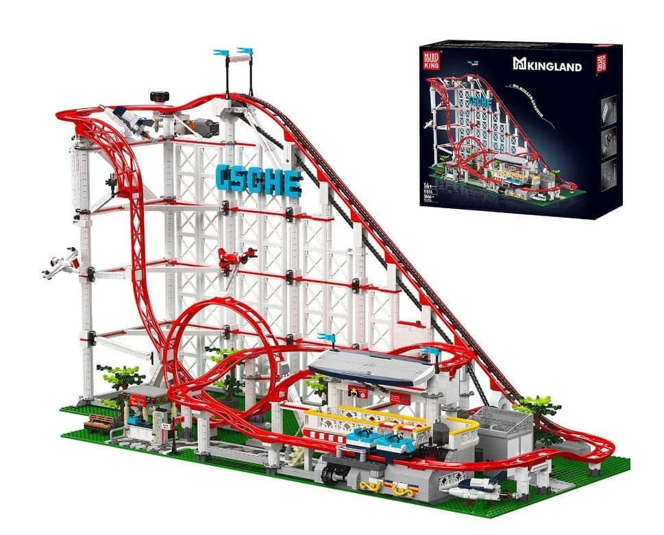 Mould King 11014 Achterbahn mit Looping Klemmbausteine 3646 Teile - Bild 2