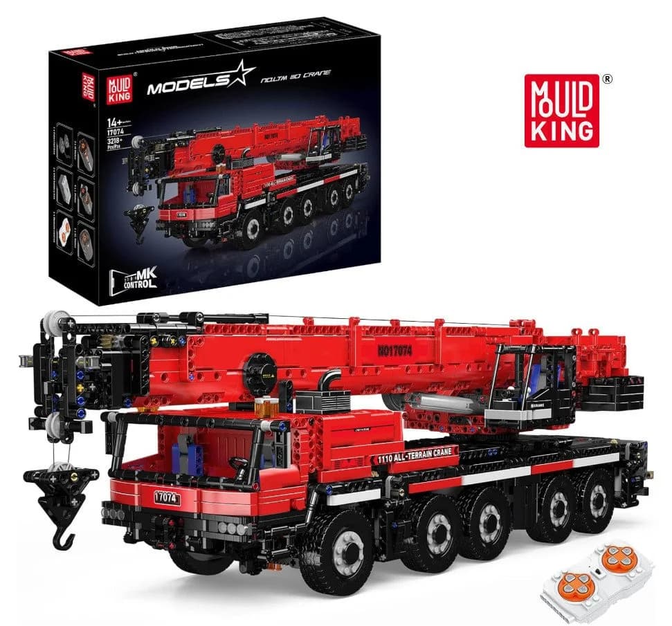 Mould King 17074 Crane Red Konstruktions-Spielset 3218 Teile - Bild 2