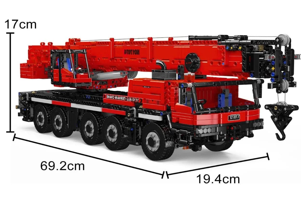 Mould King 17074 Crane Red Konstruktions-Spielset 3218 Teile - Bild 5