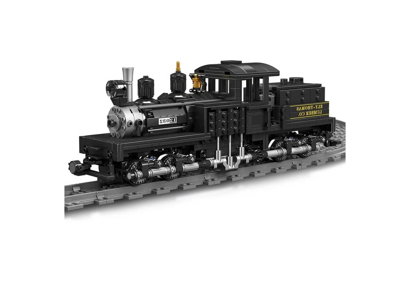 Mould King 12032 Dampflokomotive Shay Motorisiertes Klemmbaustein-Set - Bild 2