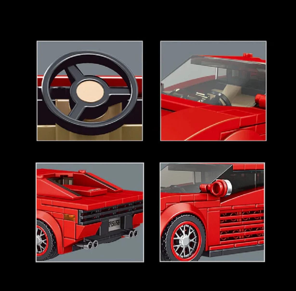 Mould King 27012S Speed Champion Testarossa 316 Teile Bunt - Bild 5