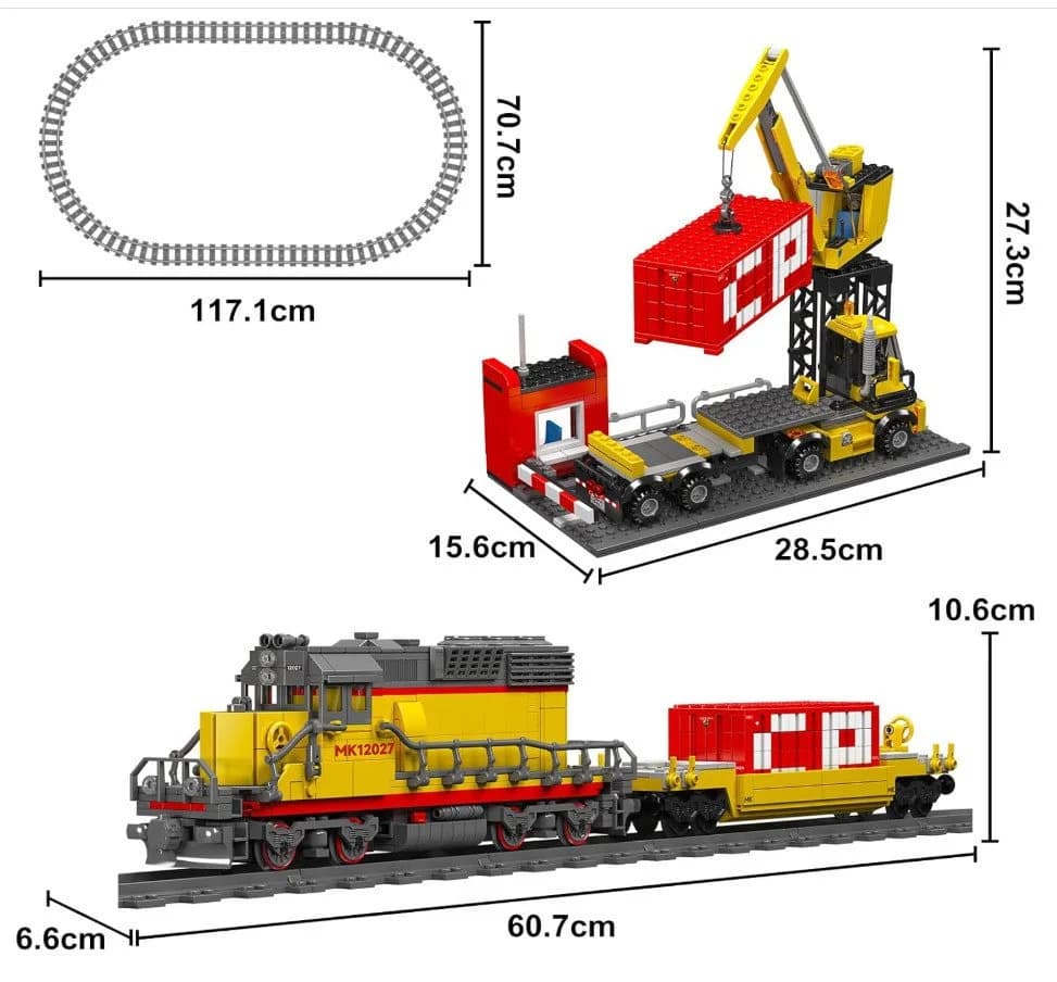 Mould King 12027 EMD SD40-2 Konstruktions-Spielset 1170 Teile - Bild 3