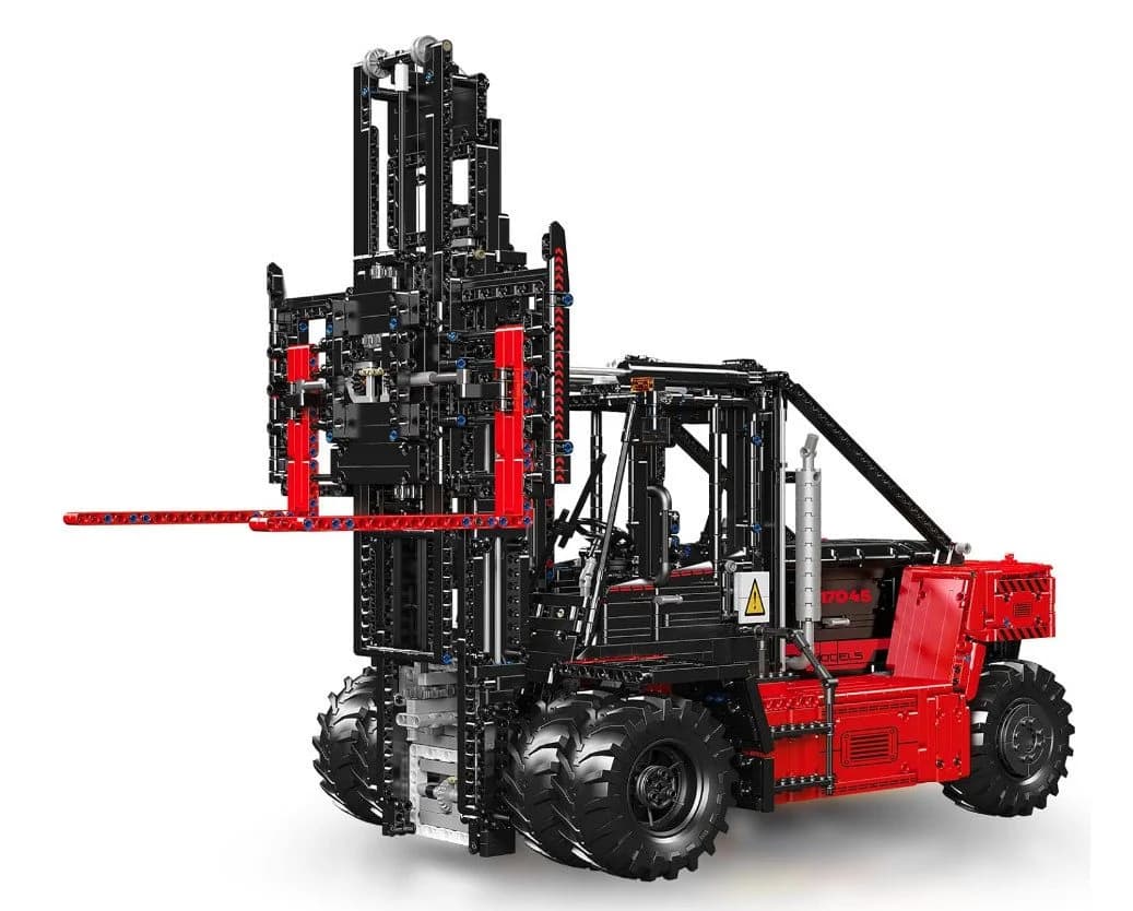 Mould King 17045 Heavy-Duty Forklift Red Konstruktions-Spielset 4579 Teile